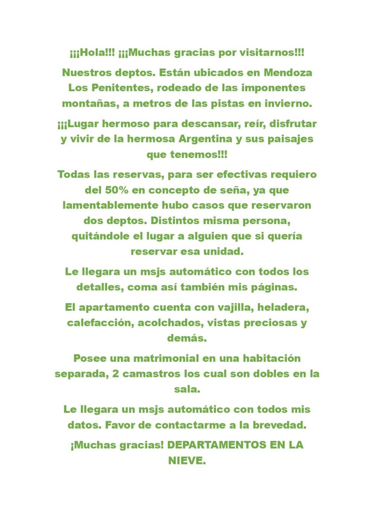 Hermoso Departamento Frente A Las Montanas 로스 페니텐테스 외부 사진