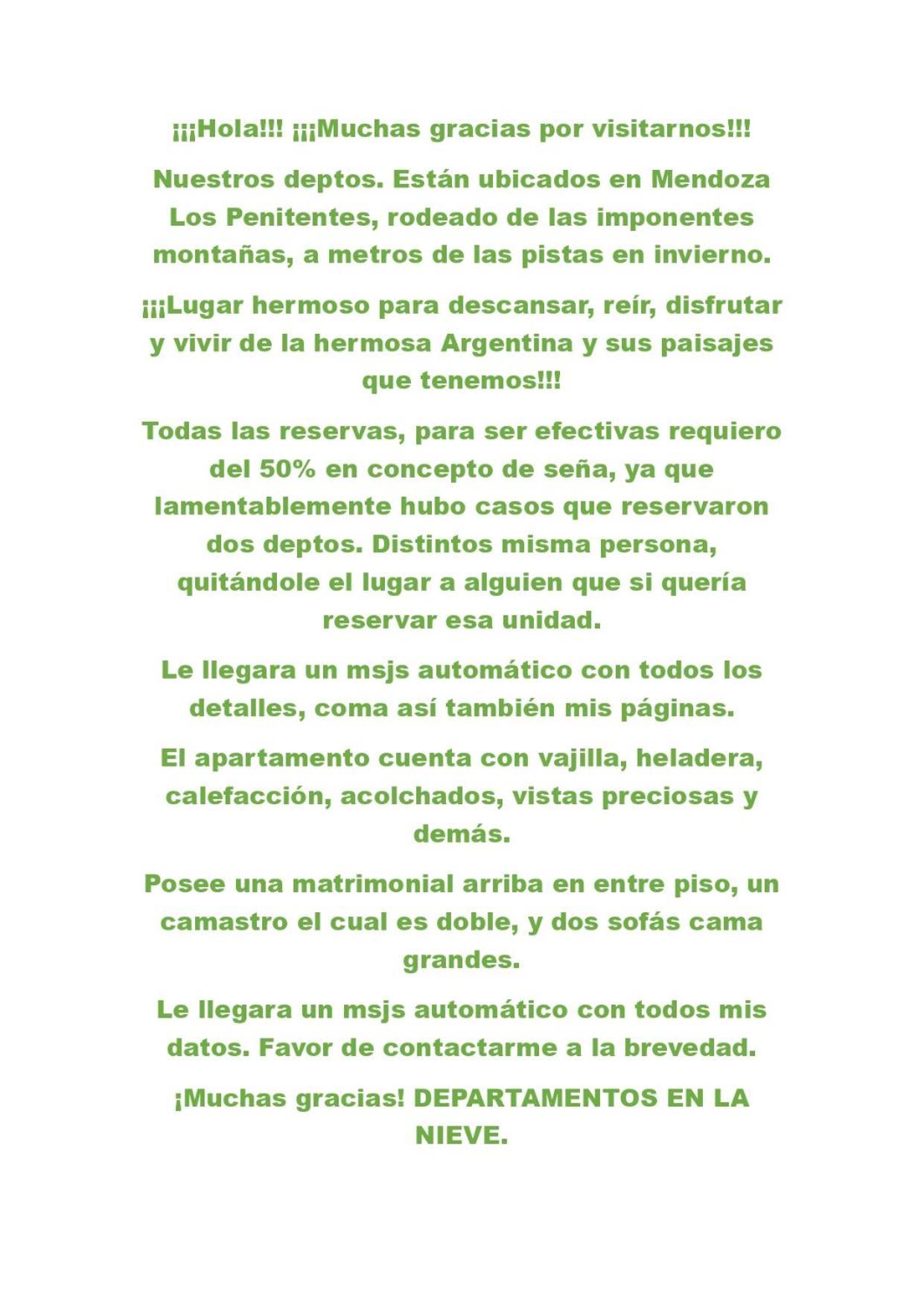 Hermoso Departamento Frente A Las Montanas 로스 페니텐테스 외부 사진